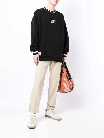 WTAPS logo-print crew neck sweatshirt outlook