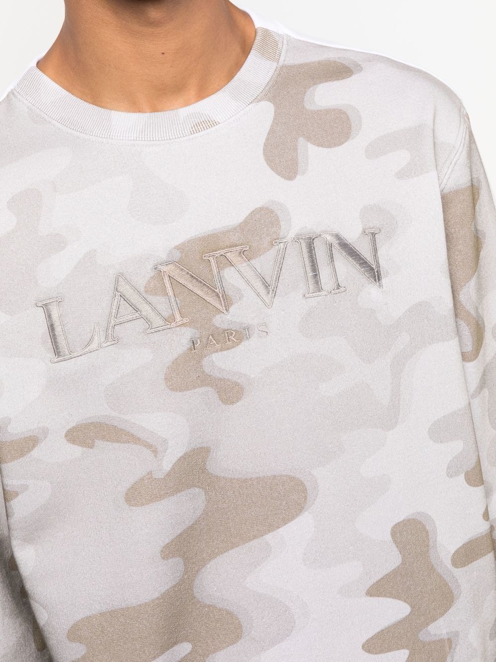 logo-embroidered camouflage-print sweatshirt - 5