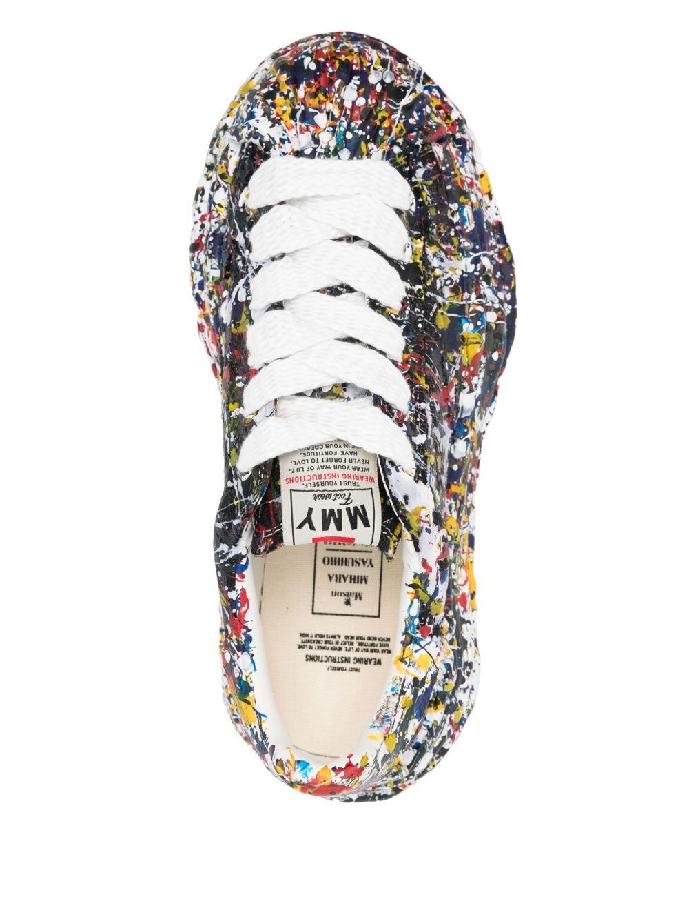 paint-splatter sneakers - 4