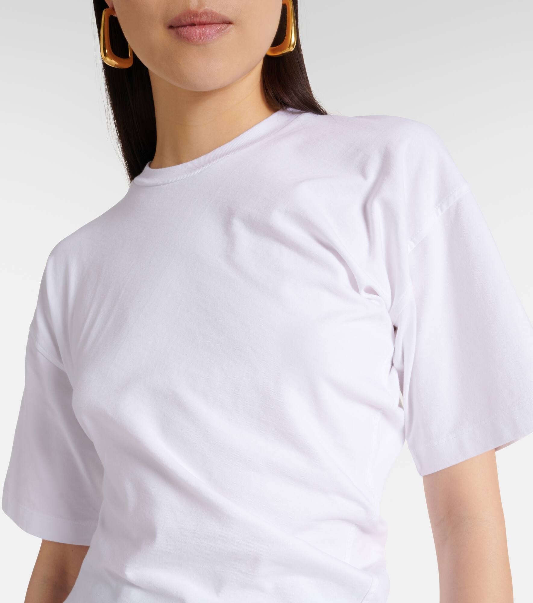 Twisted cotton jersey T-shirt - 4