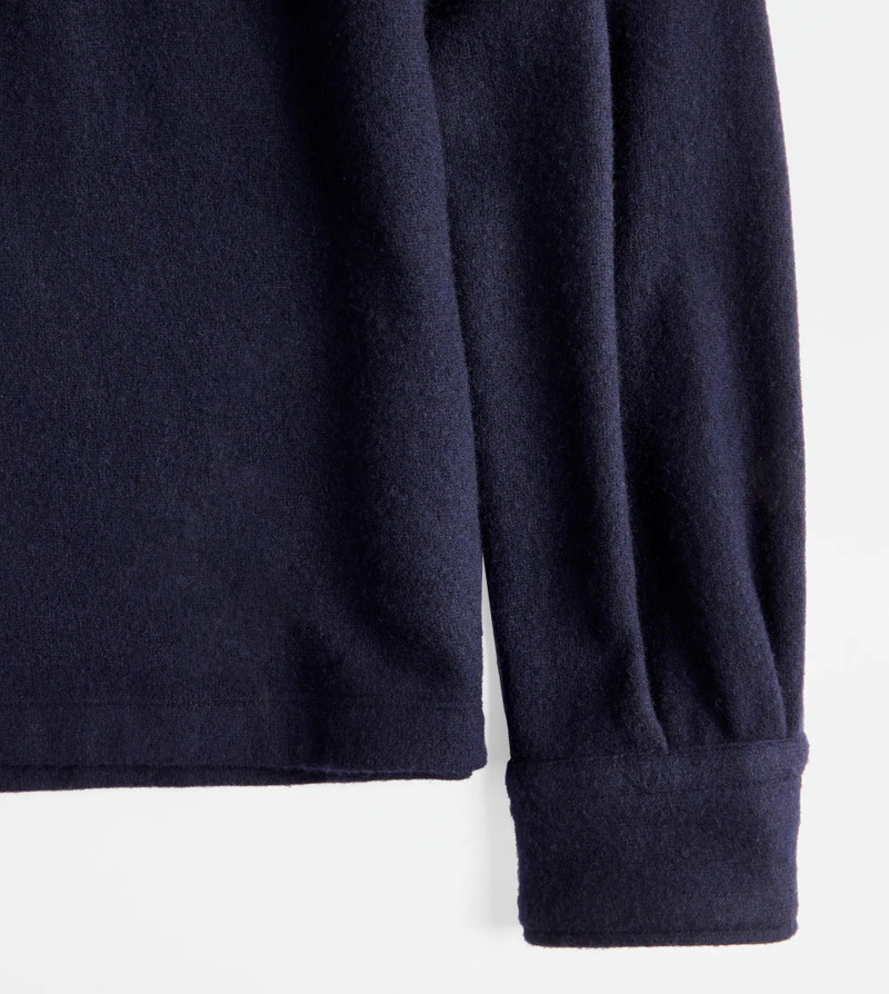 TOD'S CASHMERE BLEND POLO SHIRT - BLUE 8