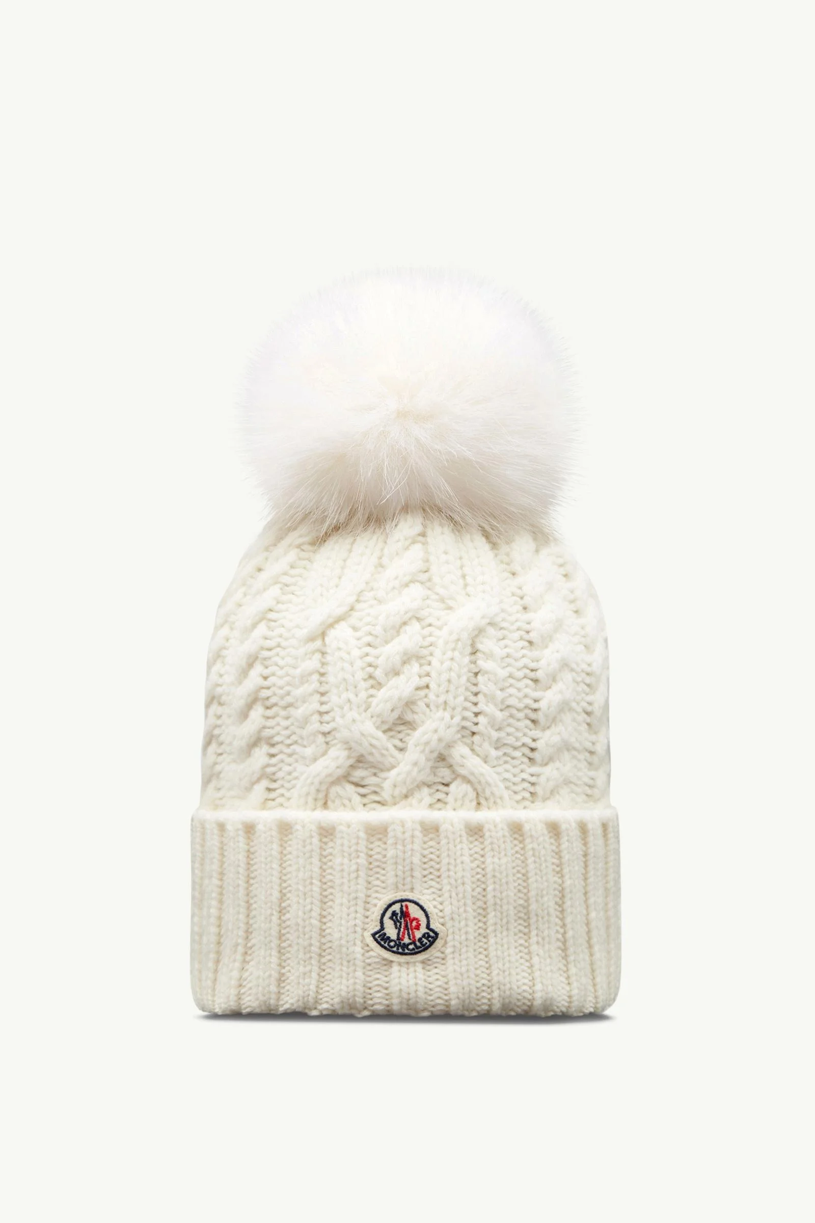 Wool & Cashmere Blend Beanie with Pom Pom - 1