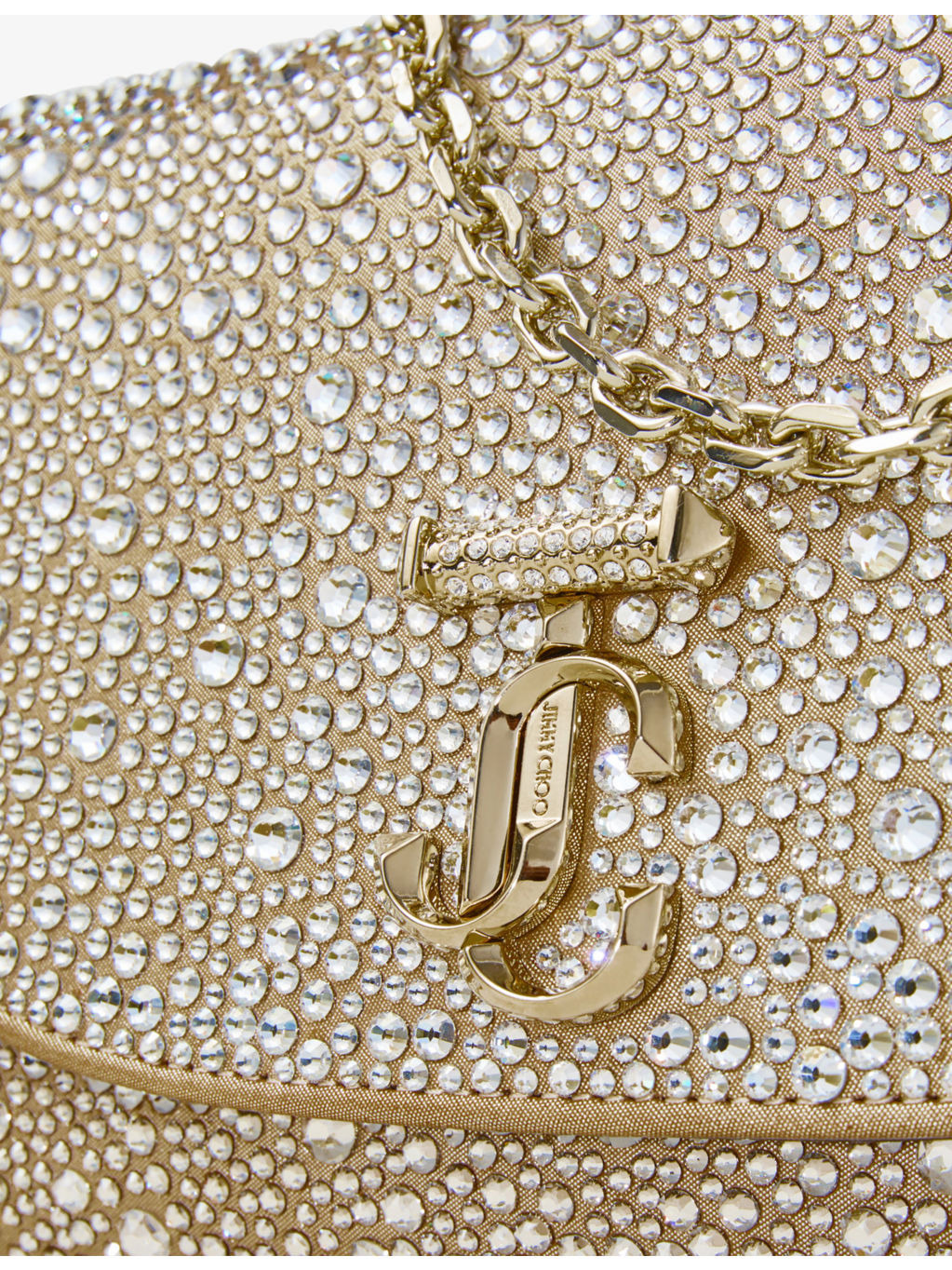 Curve Rhinestone-Embellished Suede Clutch Bag - 5