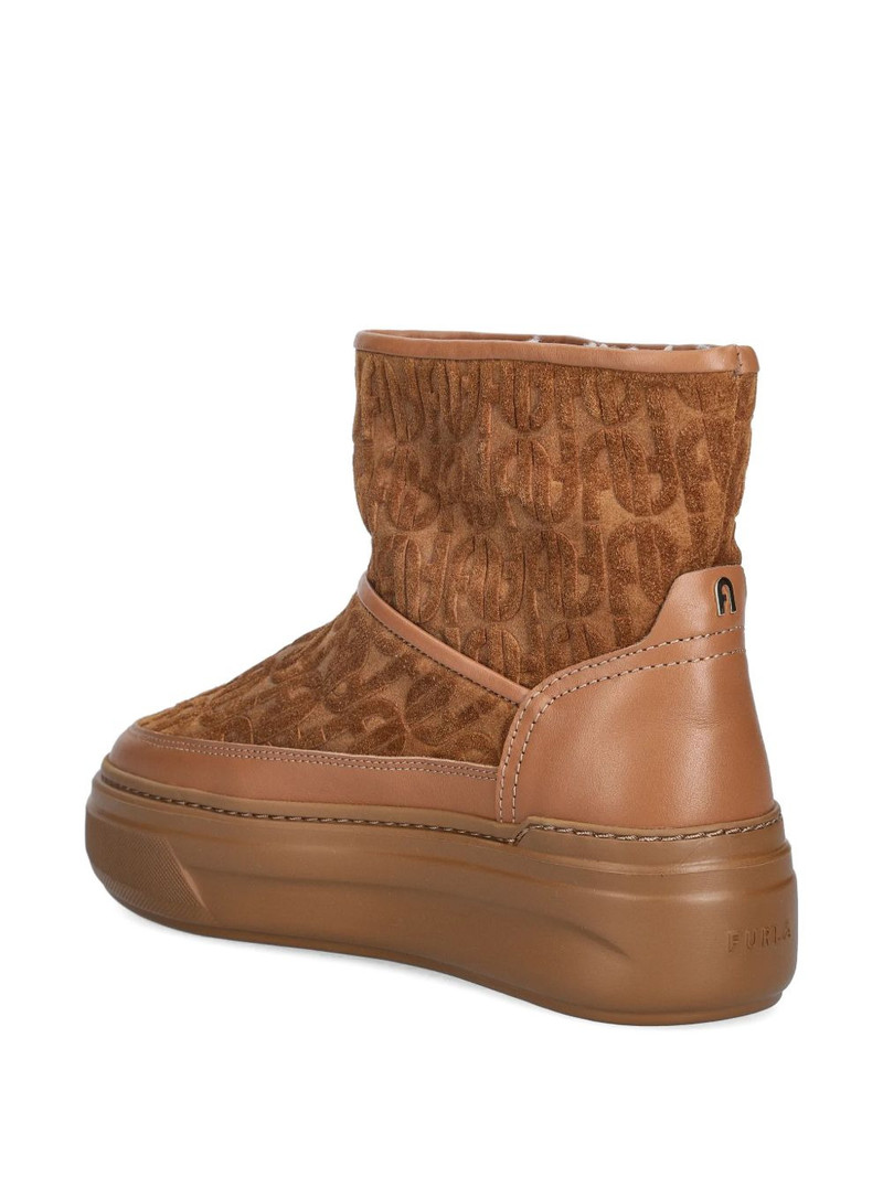 logo-embossed platform boots 4