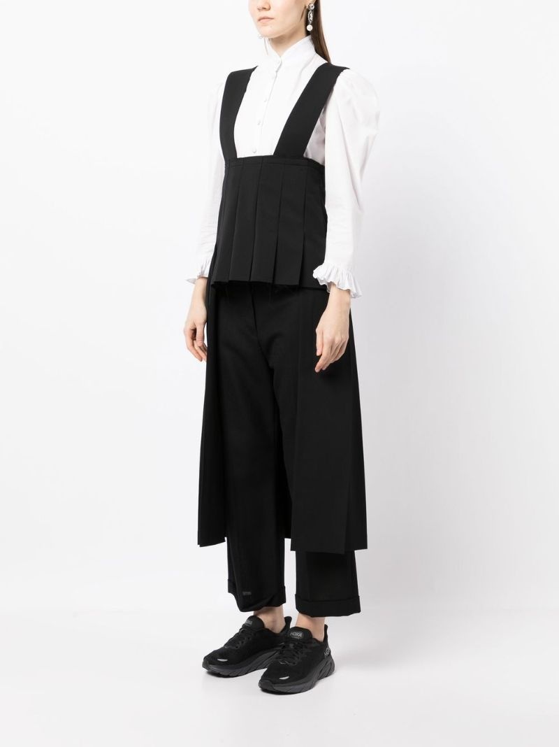 box-pleated ripped-detail dress - 4