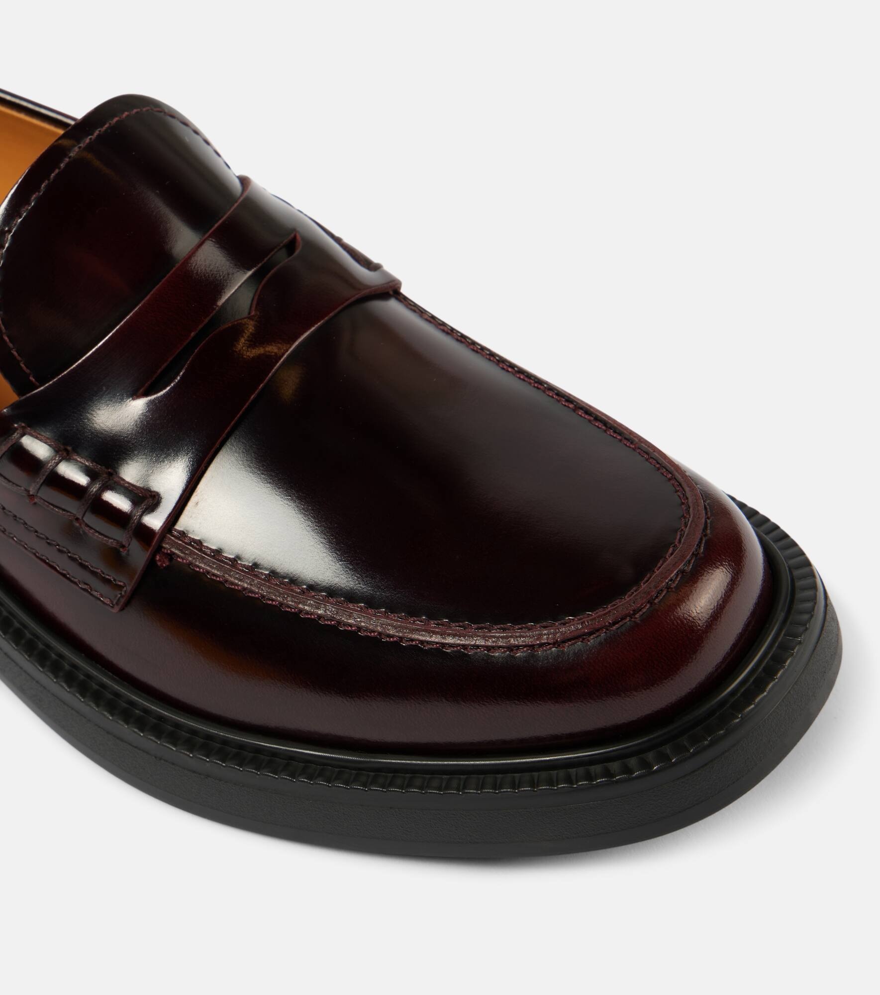 Leather penny loafers - 6