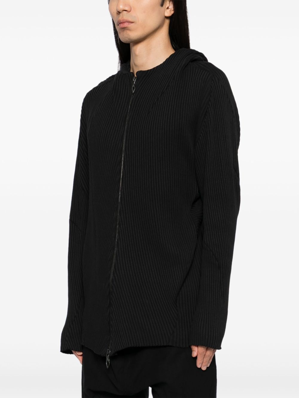 cotton zip-up hoodie - 3