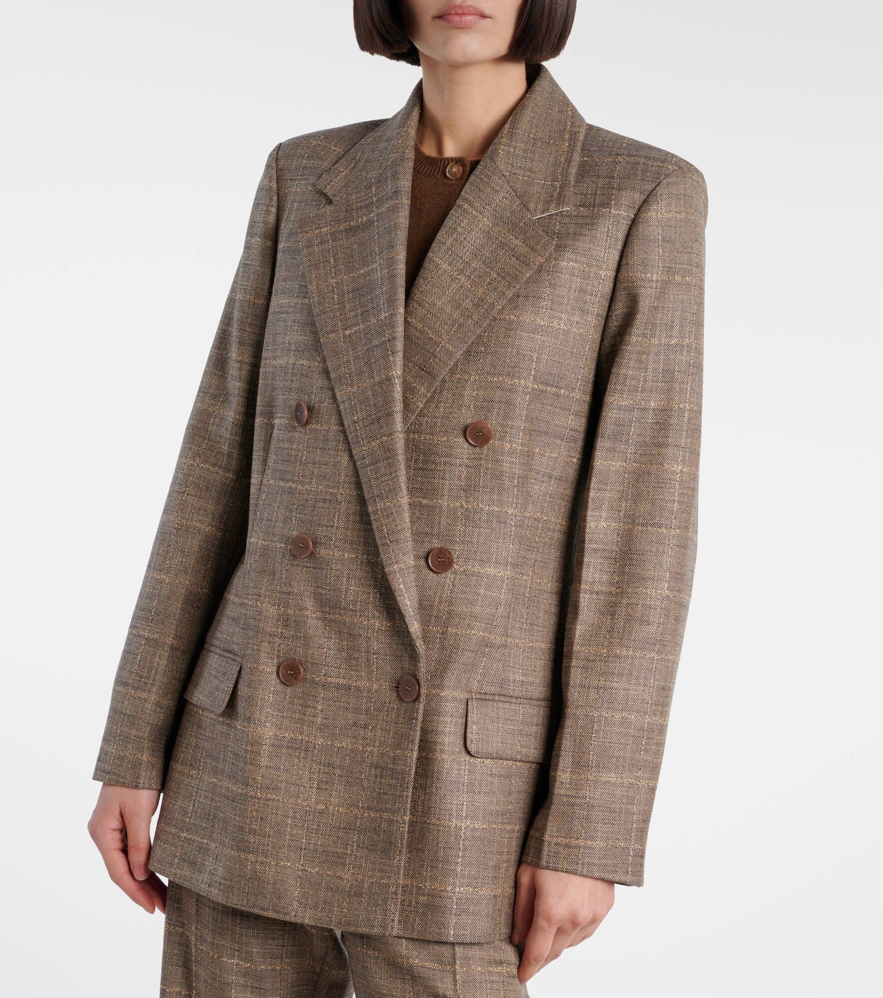 Castel checked wool-blend blazer - 6