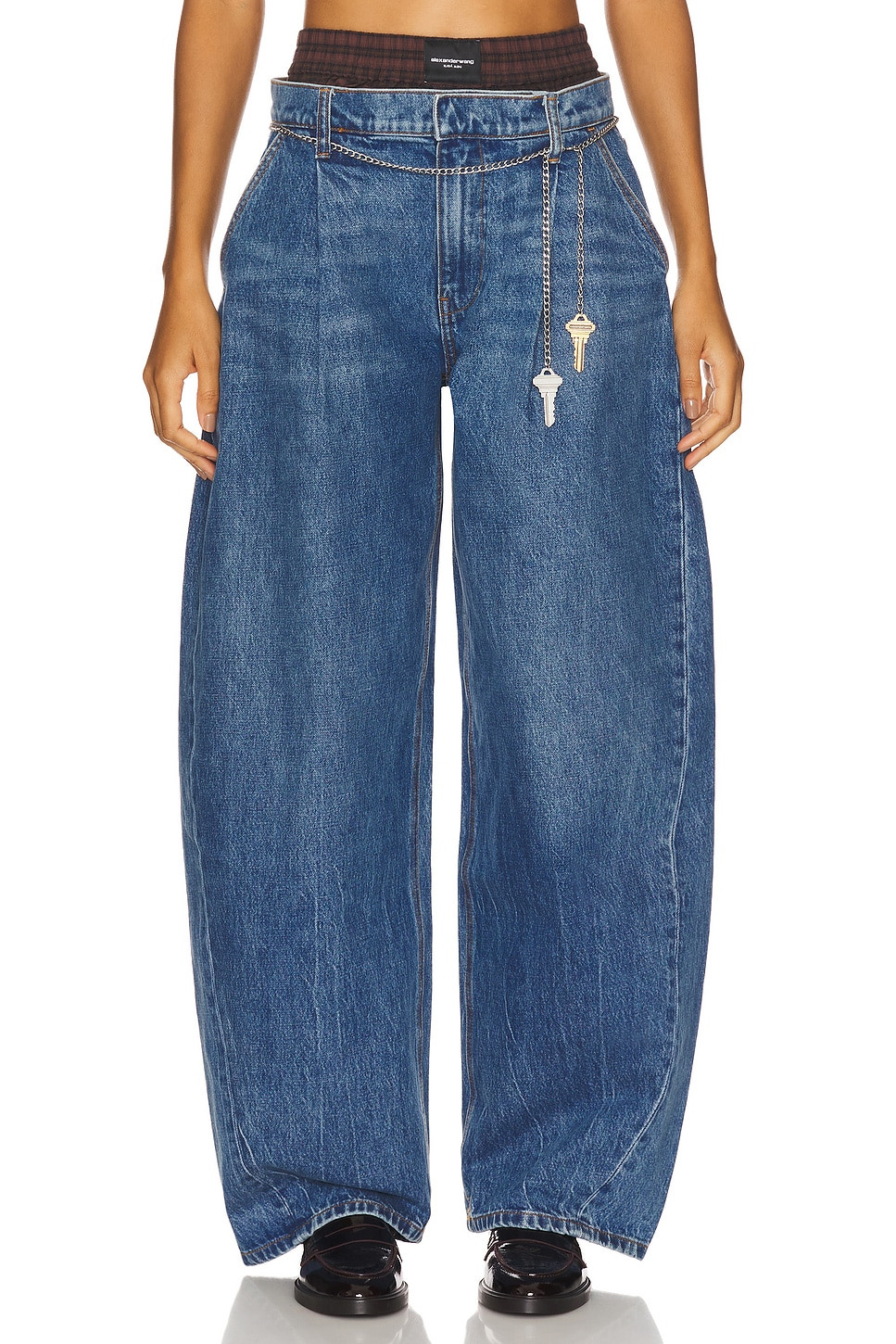 Prestyled Oversized Pleated Jea - 1