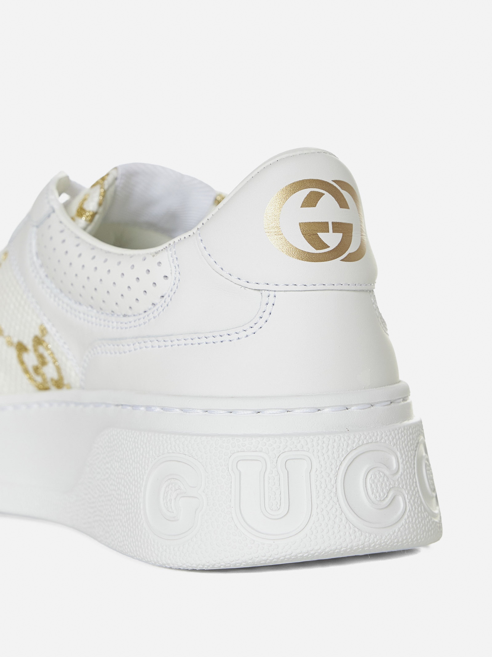 GG canvas and leather sneakers - 4