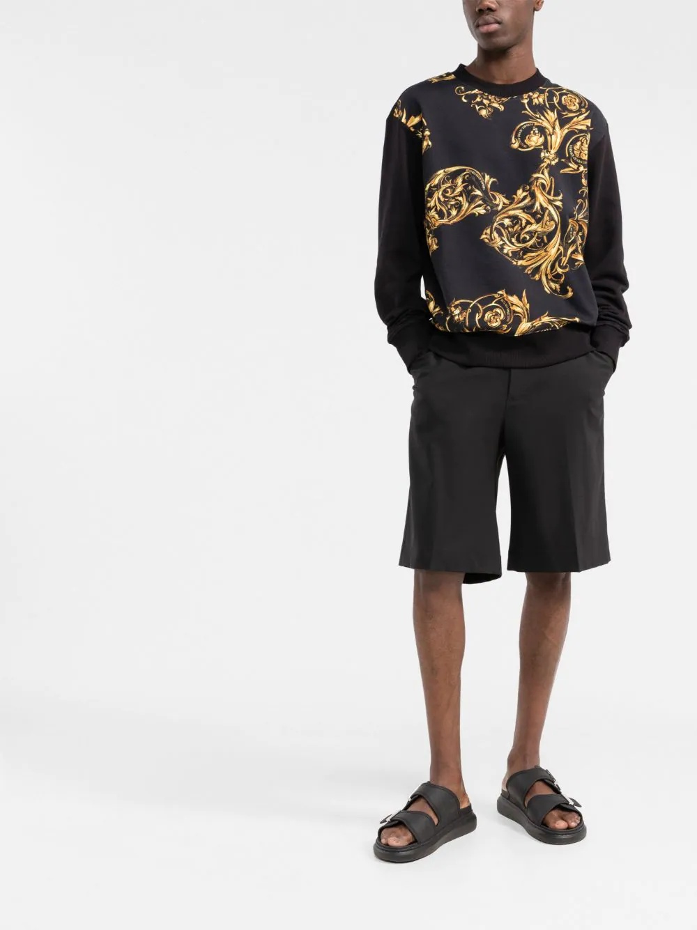 baroque-print long-sleeve sweatshirt - 2