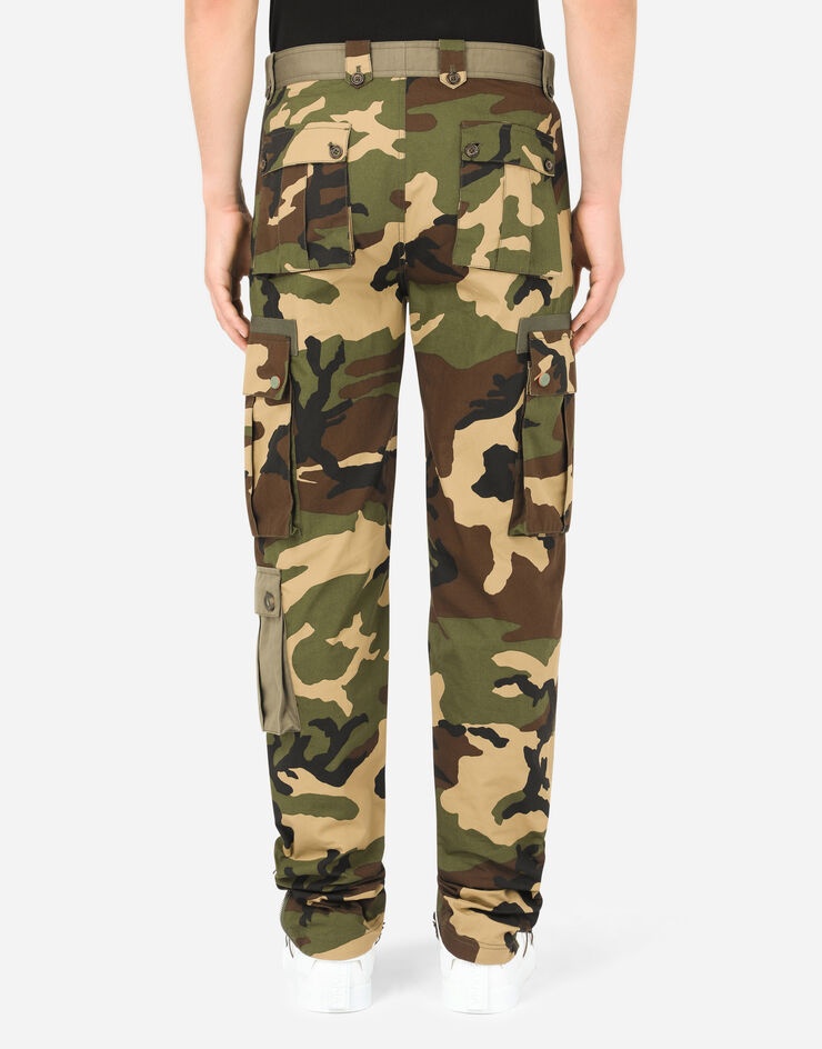 Cargo pants with camouflage-print details - 2