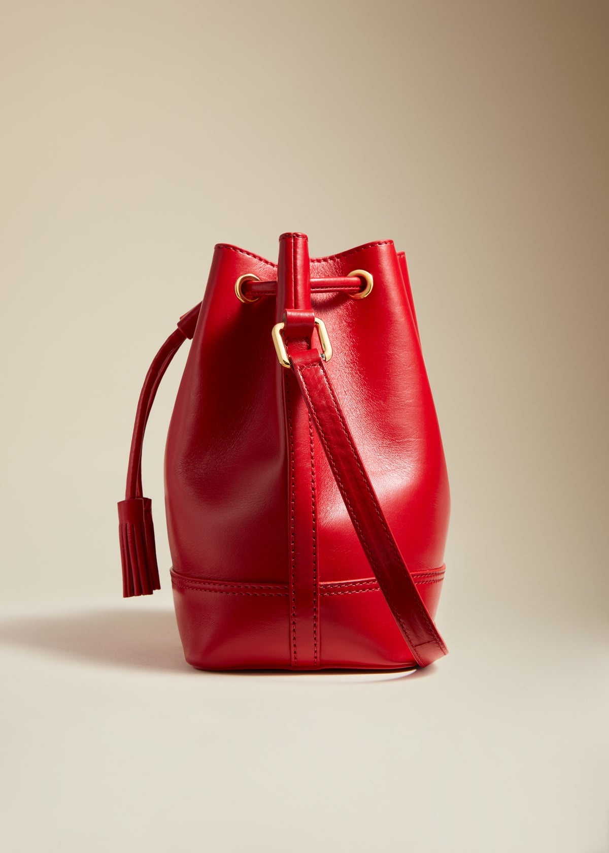 The Small Cecilia Crossbody Bag in Scarlet Leather - 2