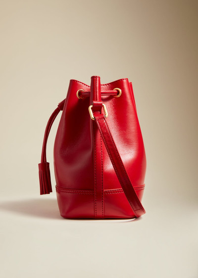 KHAITE The Small Cecilia Crossbody Bag in Scarlet Leather outlook
