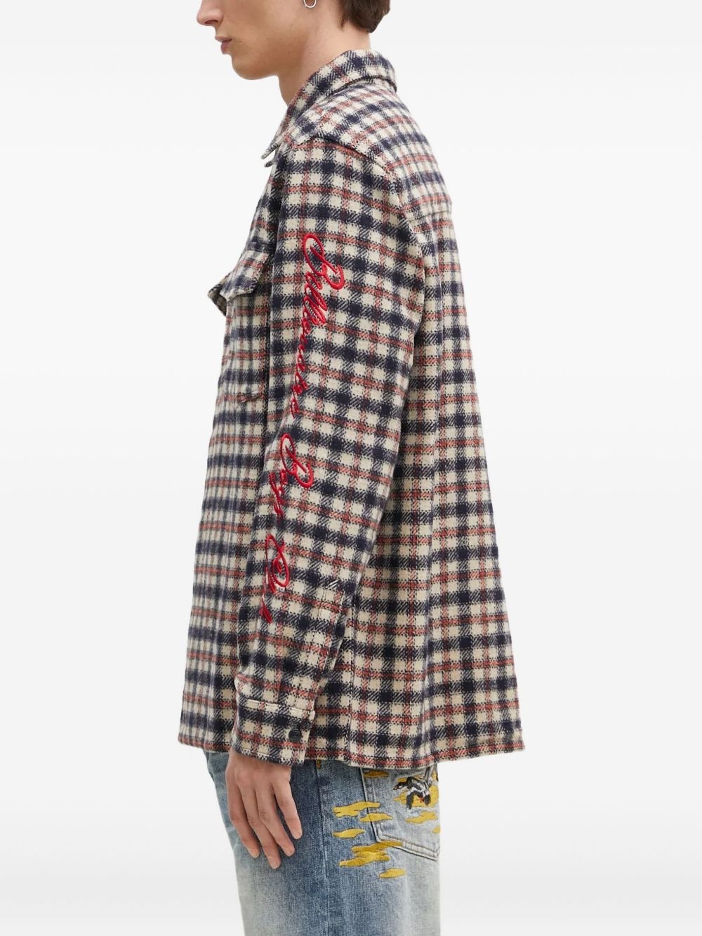 check-pattern shirt - 3