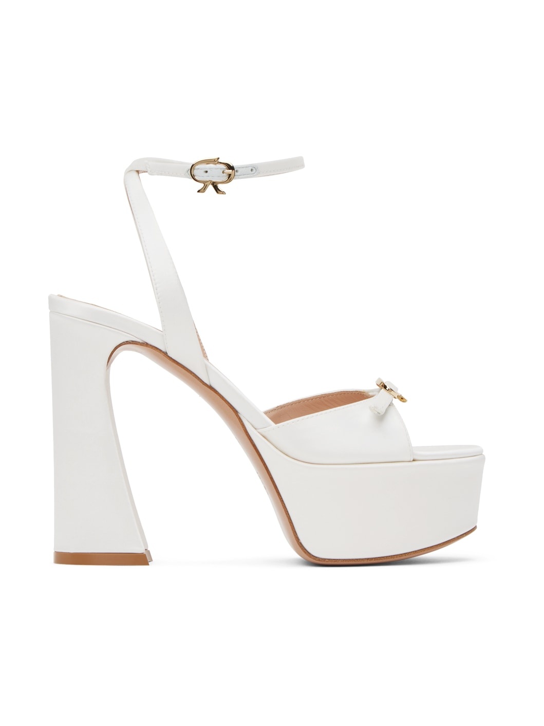 White Maddy Heeled Sandals - 1