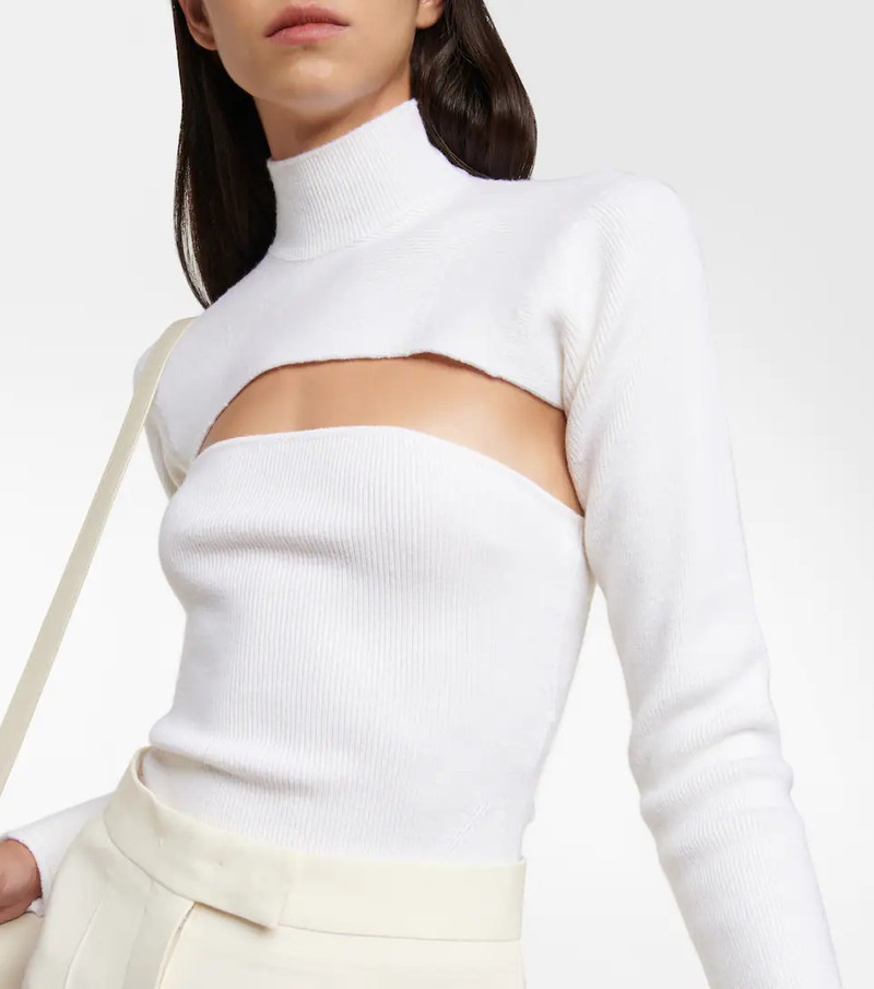 RIbbed-knit mockneck sweater 4