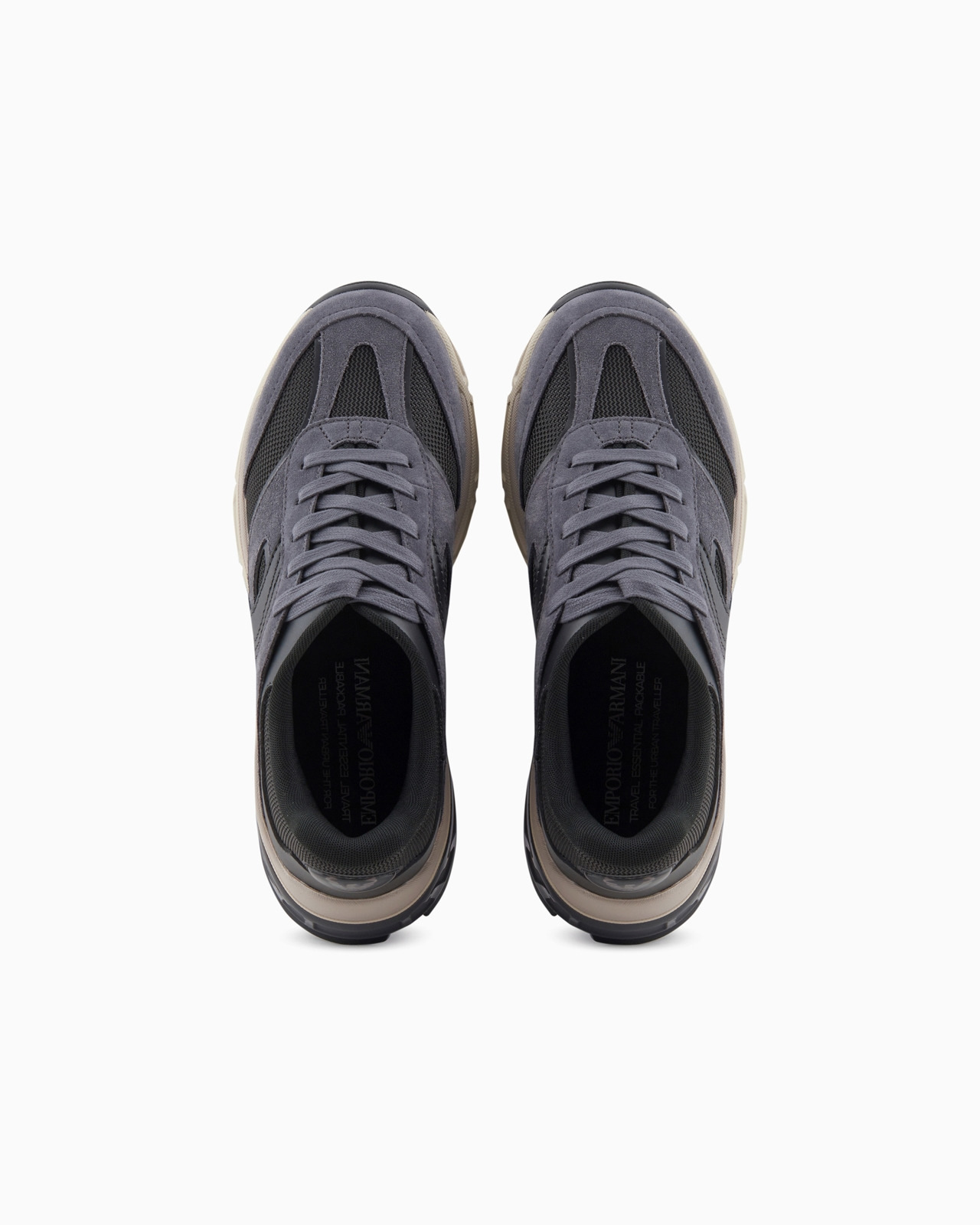 Travel Essential mesh and suede sneakers - 3