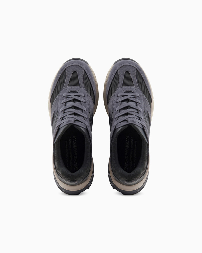 Travel Essential mesh and suede sneakers 3