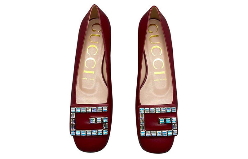 (WMNS) Gucci Madelyn 크리스탈 G 'Dark Red Leather' 551434-C9D00-6438 3