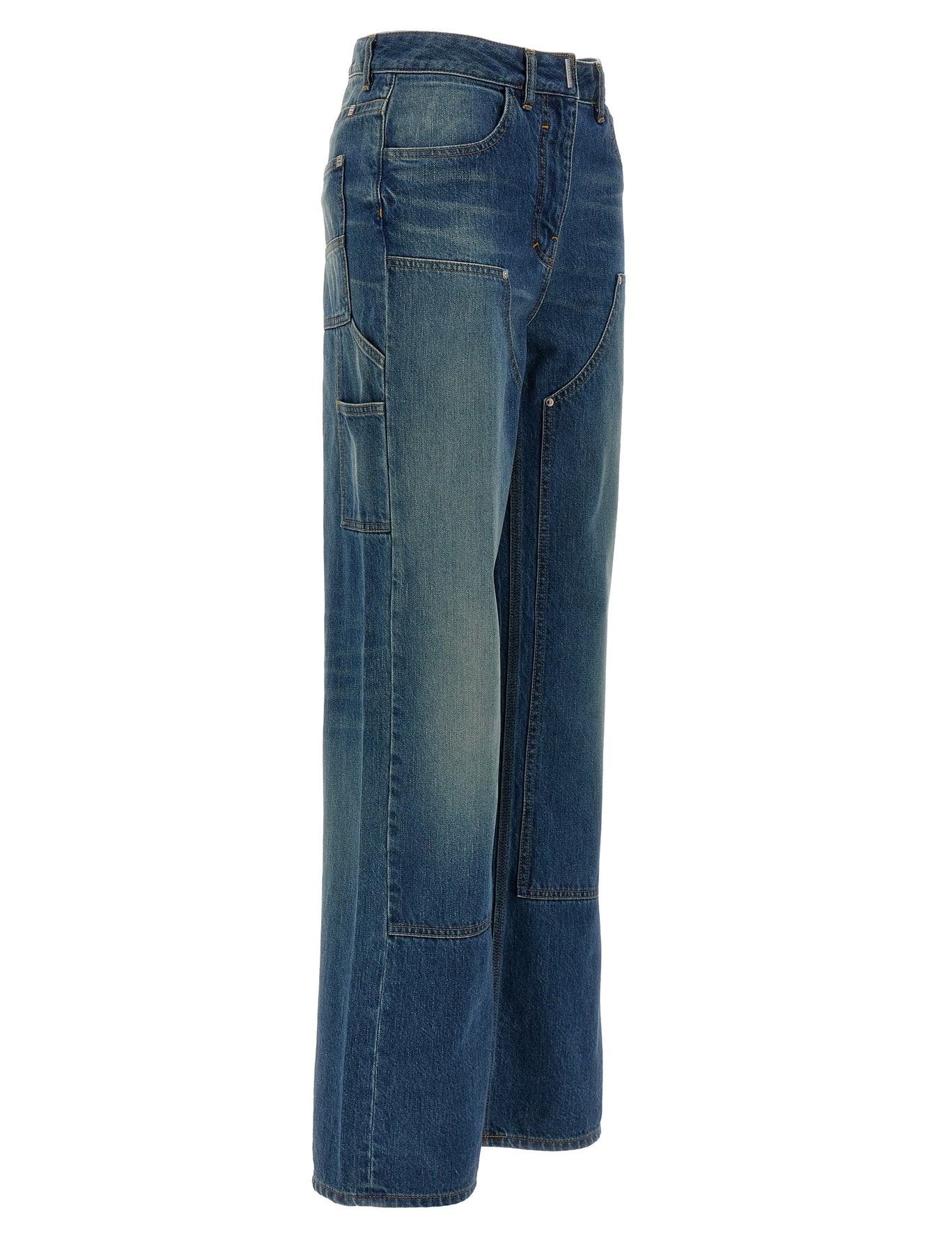 デニム・ジーパン GIVENCHY 'Wide leg' jeans Blue BW512F5Y9K Givenchy Wide Leg Jeans Blue | wananluxury | REVERSIBLE