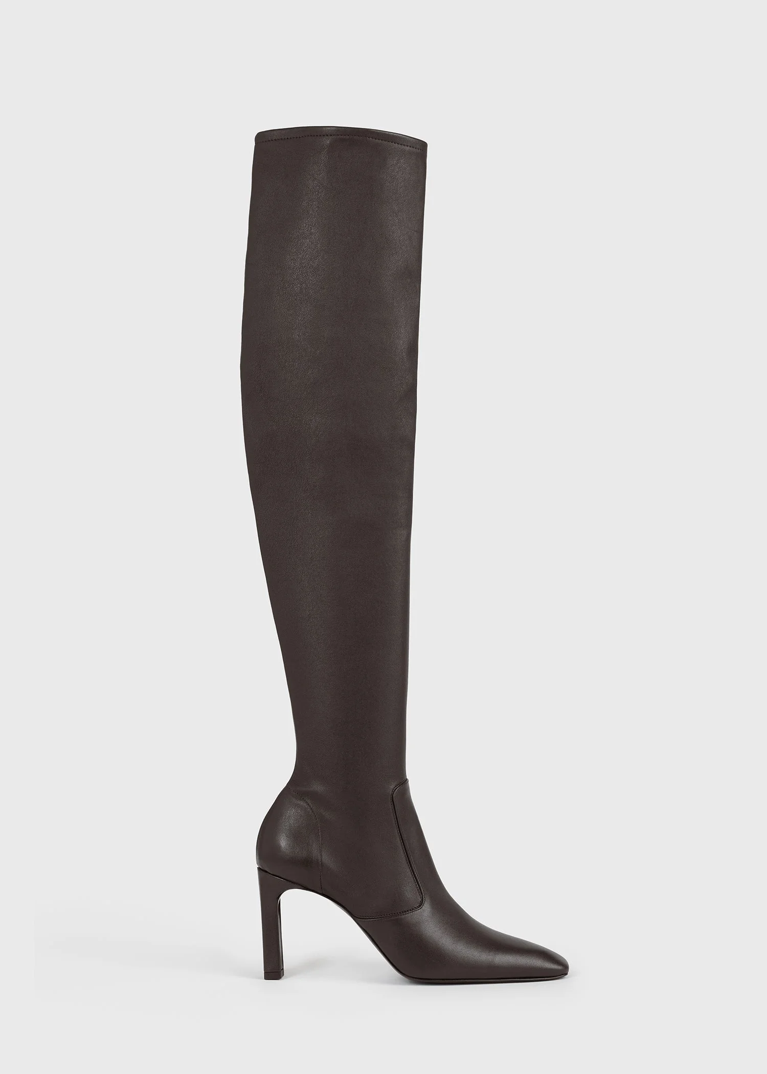Nappa over-the-knee boots bark - 1