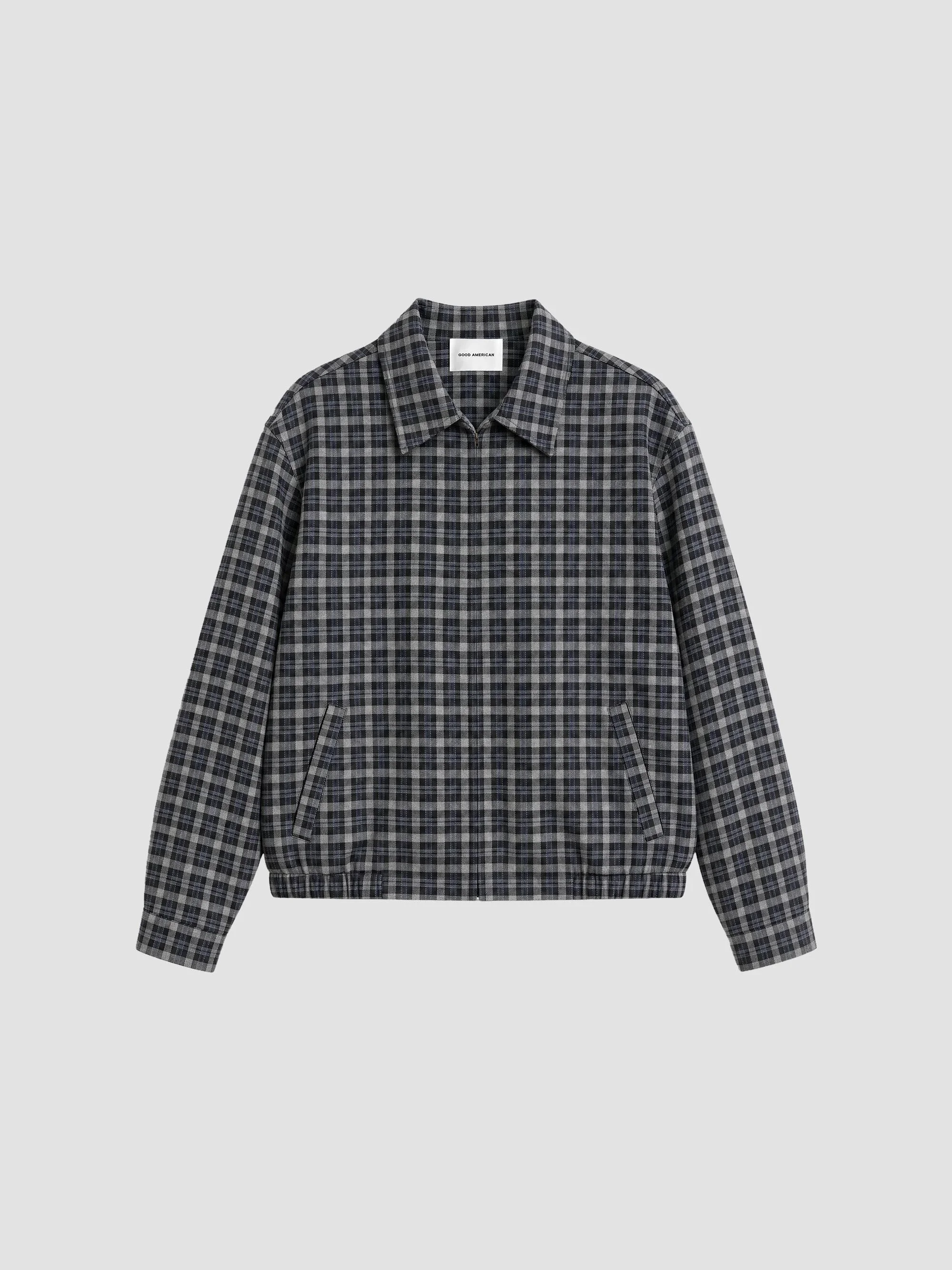Women's The Lightweight Plaid Bomber Jacket - Charcoal Plaid - 1