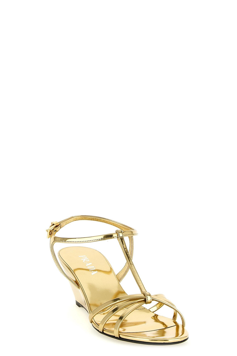 Prada Laminated leather sandals outlook