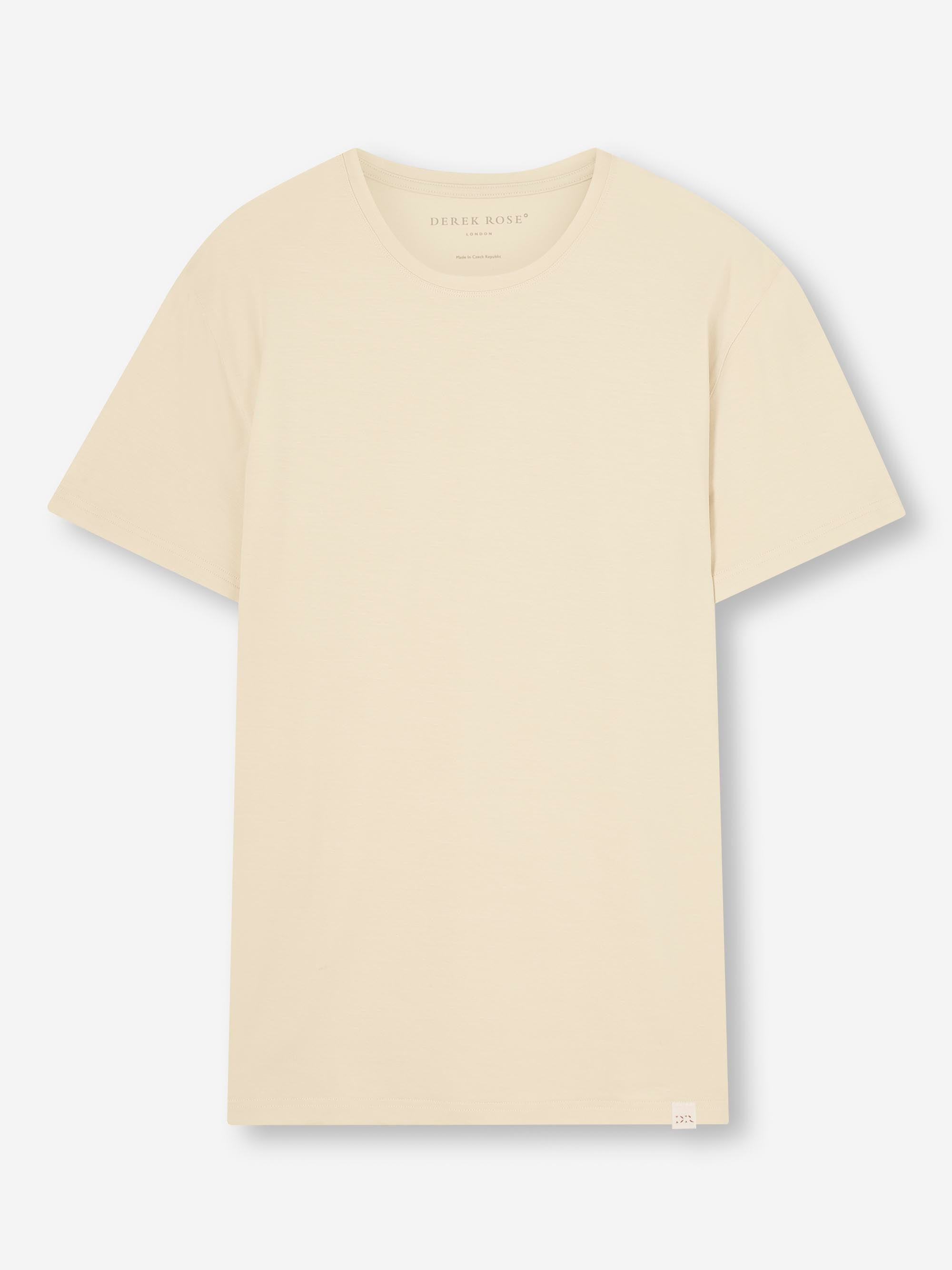 Men's T-Shirt Basel Micro Modal Stretch Ecru - 2