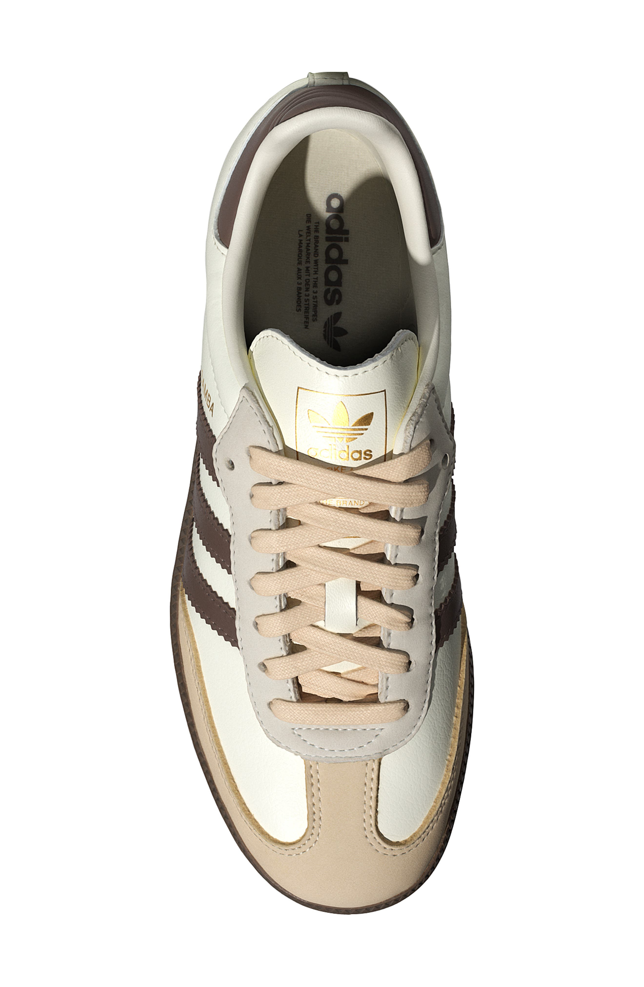 adidas Gender Inclusive Samba OG Sneaker in Off White/Earth Strata/Gum at Nordstrom - 4