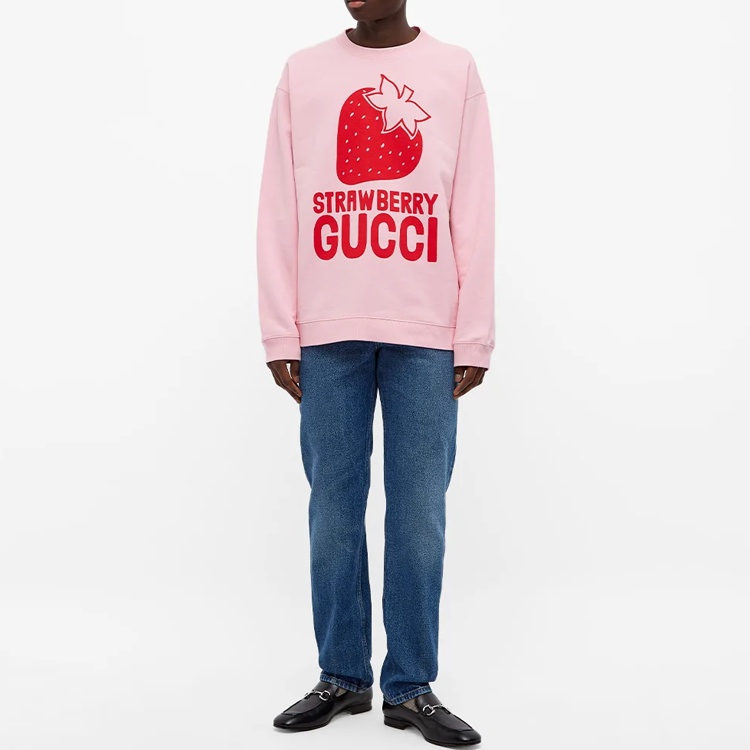 Gucci 'Strawberry Gucci' Sweatshirt 'Sugar Pink' 681217-XJDV1-5904 - 2