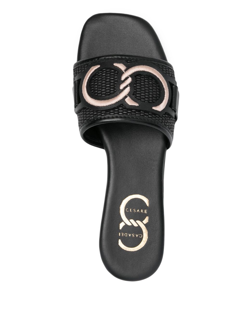 logo-patch sandals - 4