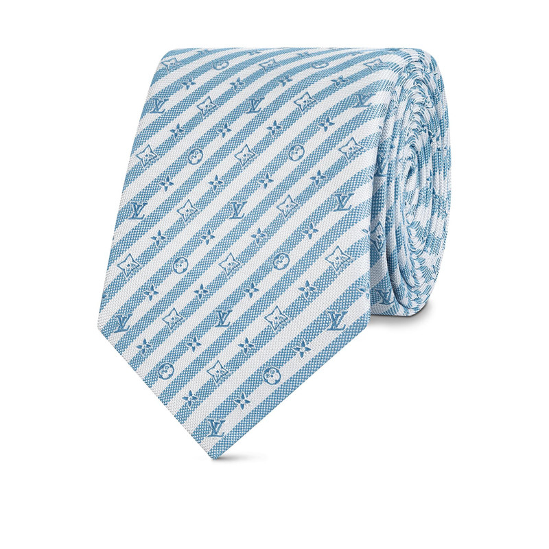 Monogram Two-Tone Stripes Tie 4