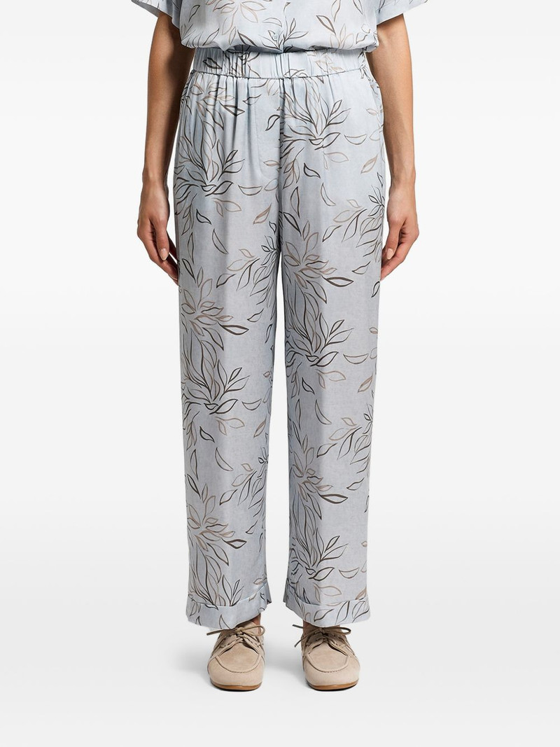 printed satin trousers 1