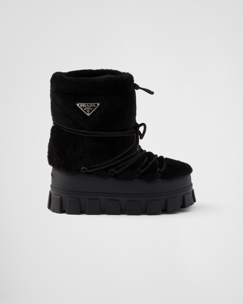 Prada Shearling après ski booties outlook