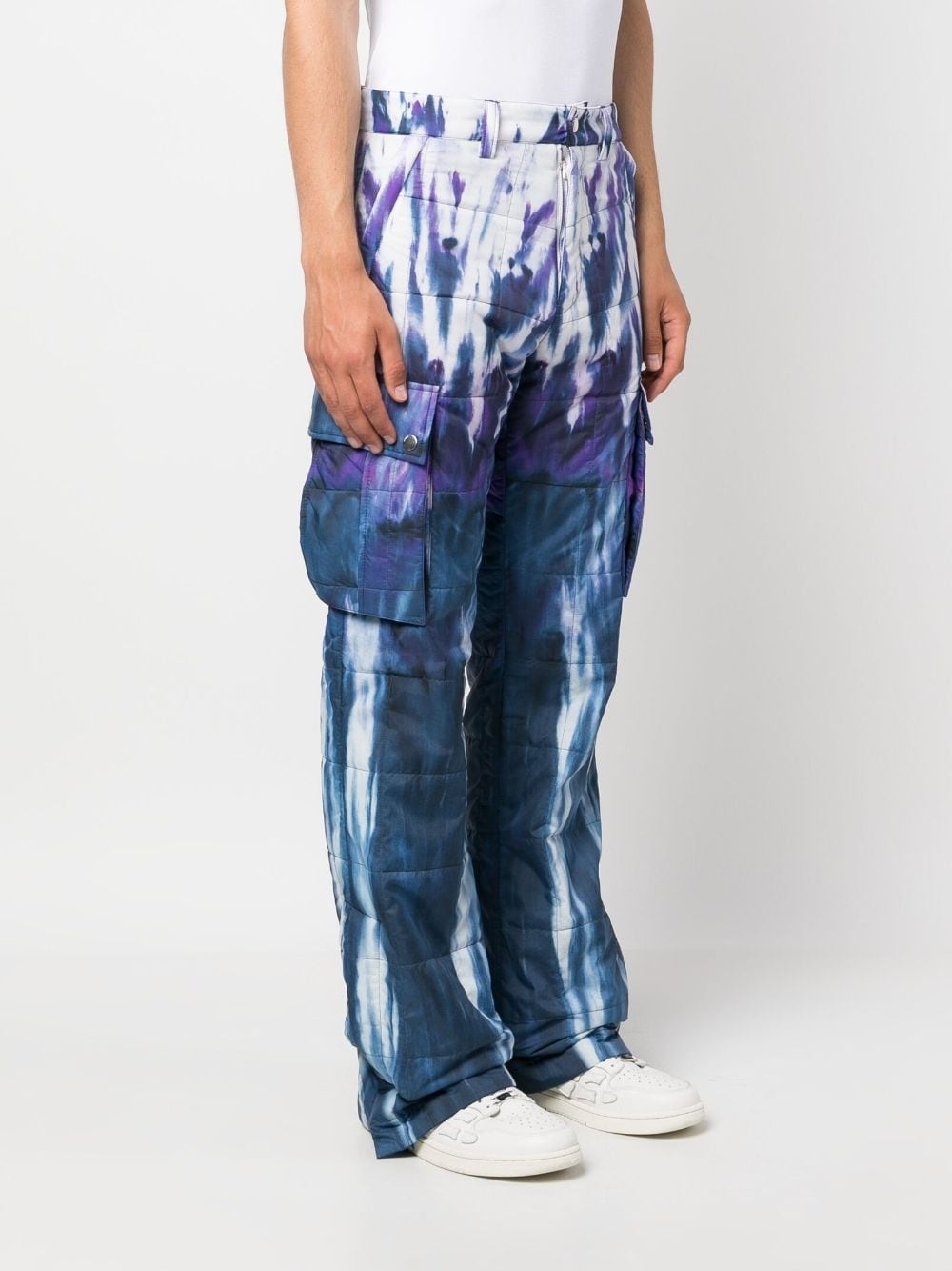 tie-dye quilted trousers - 3