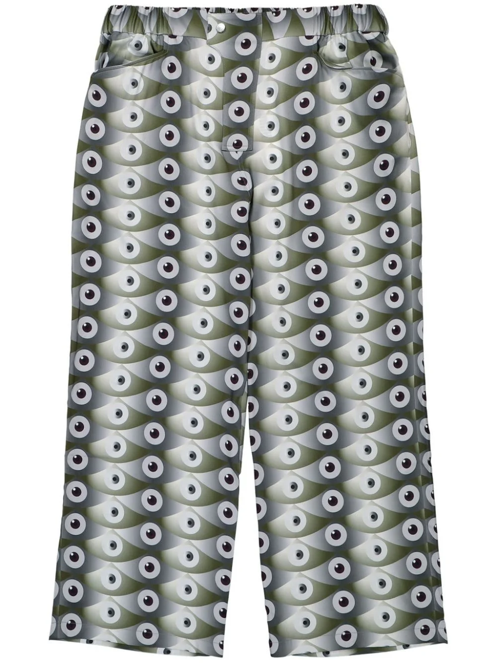 eye-print wide-leg trousers - 1