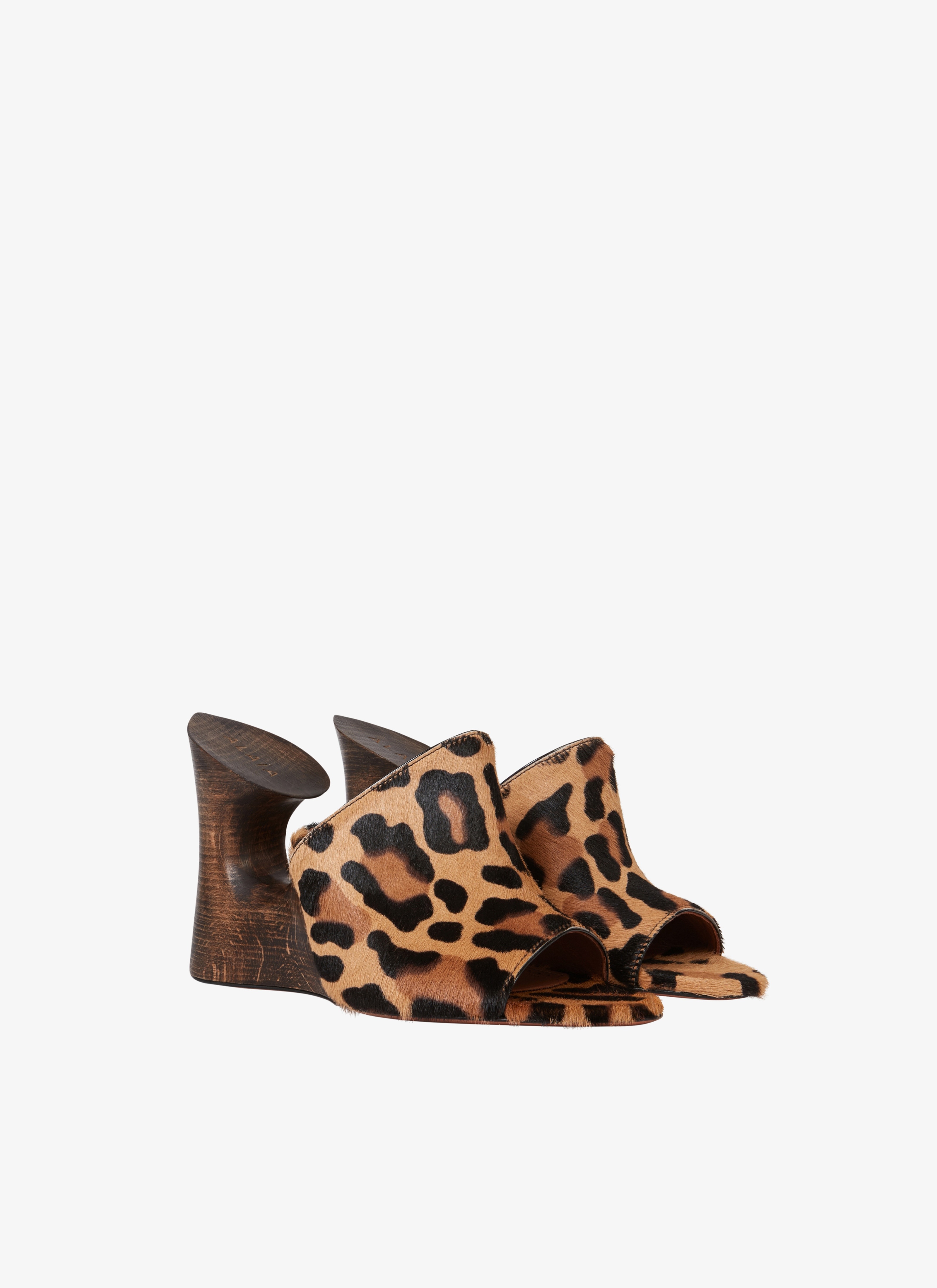 LA SCULPTURE MULES IN CALFSKIN & WOOD - 3