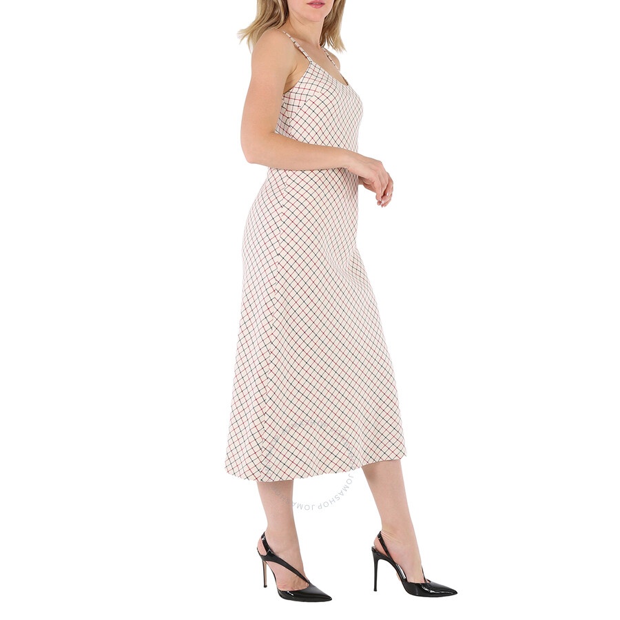 Maison Margiela Ladies Check Wool Long Dress - 5