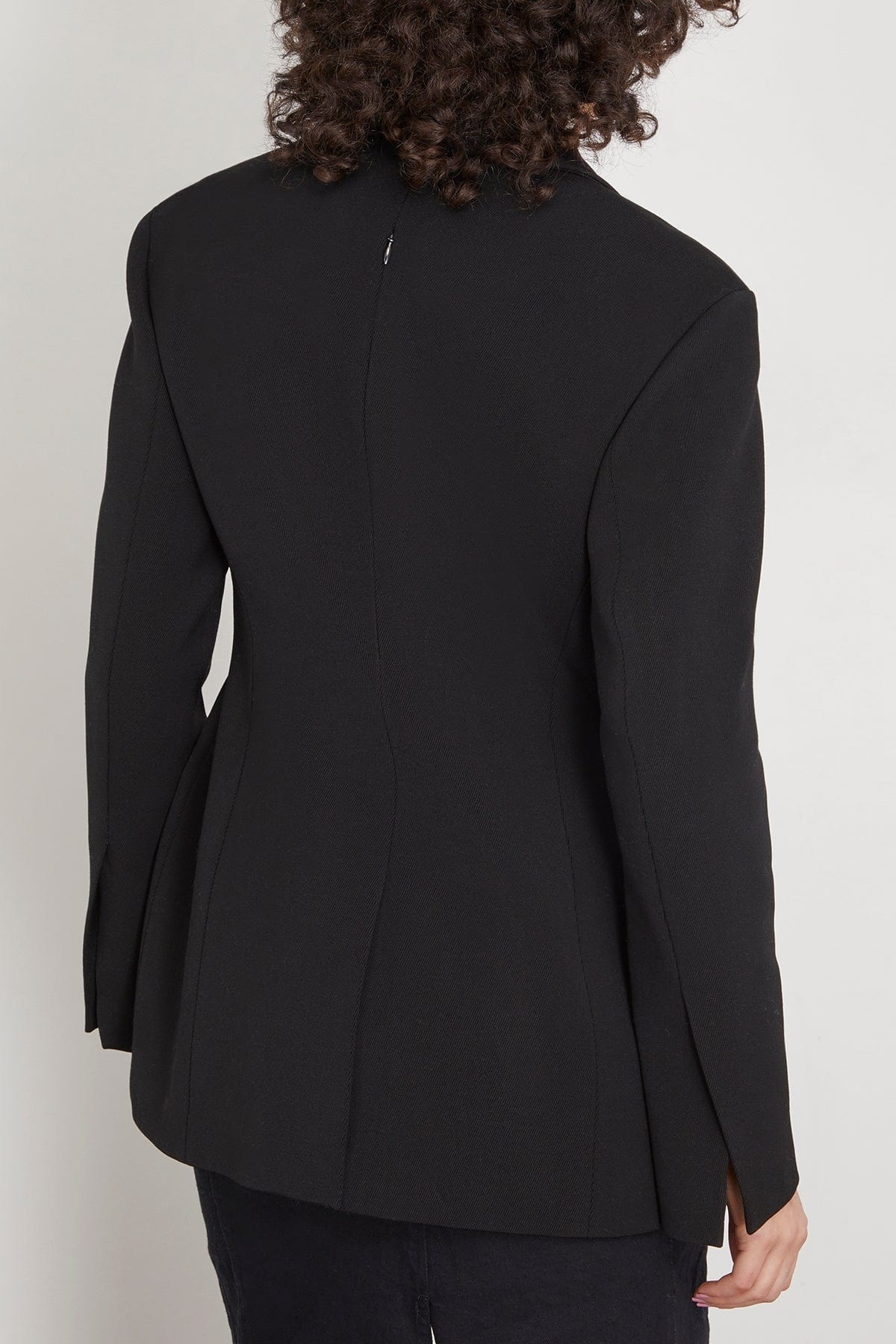 Wool Twill Jacket in Black - 4