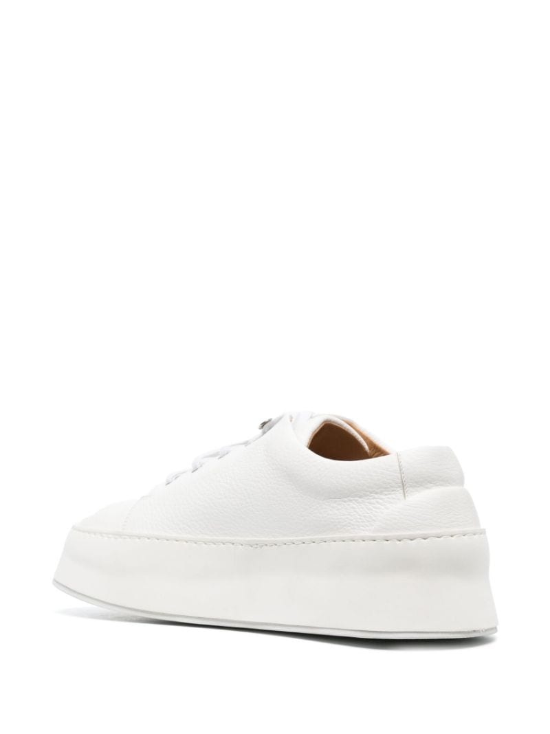 panelled lace-up low-top sneakers - 3