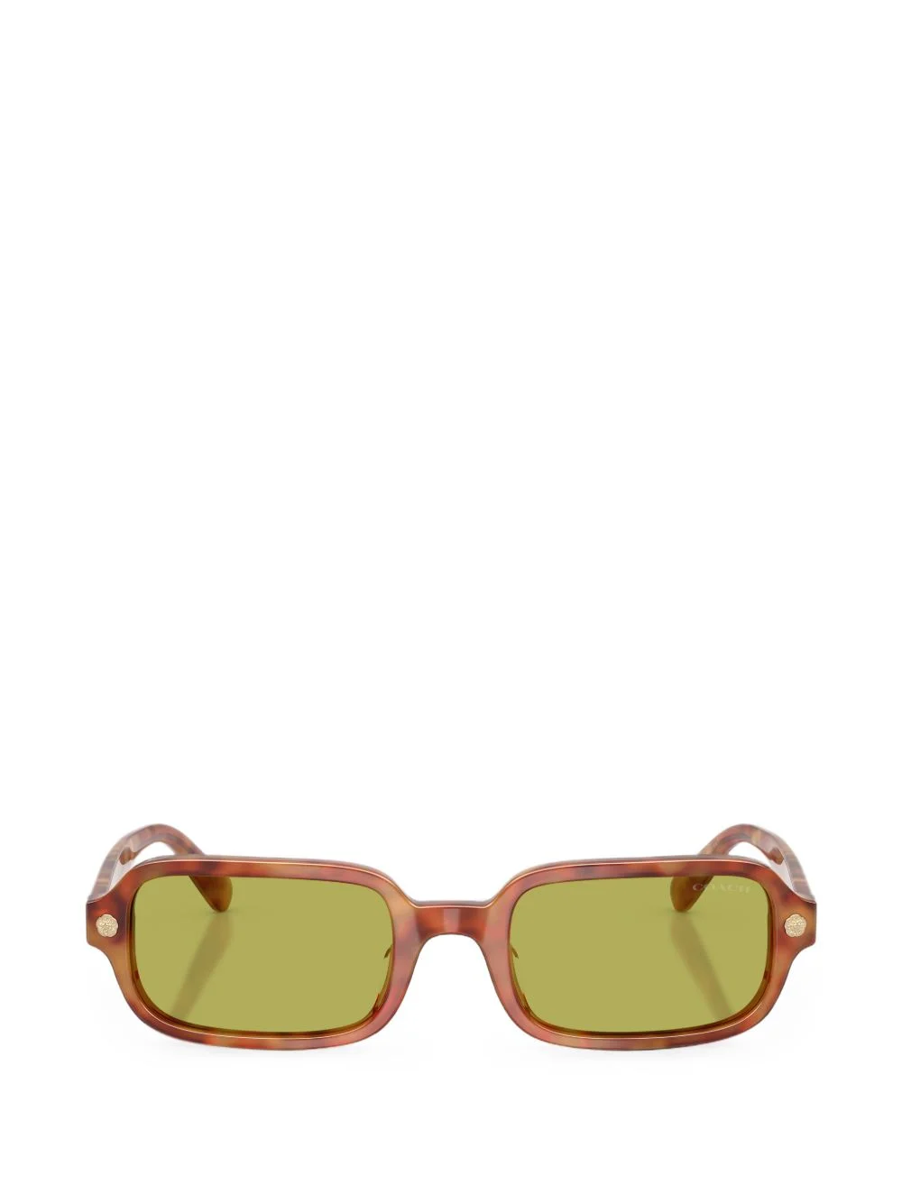 CFU11 tortoiseshell-effect rectangle-frame sunglasses - 1