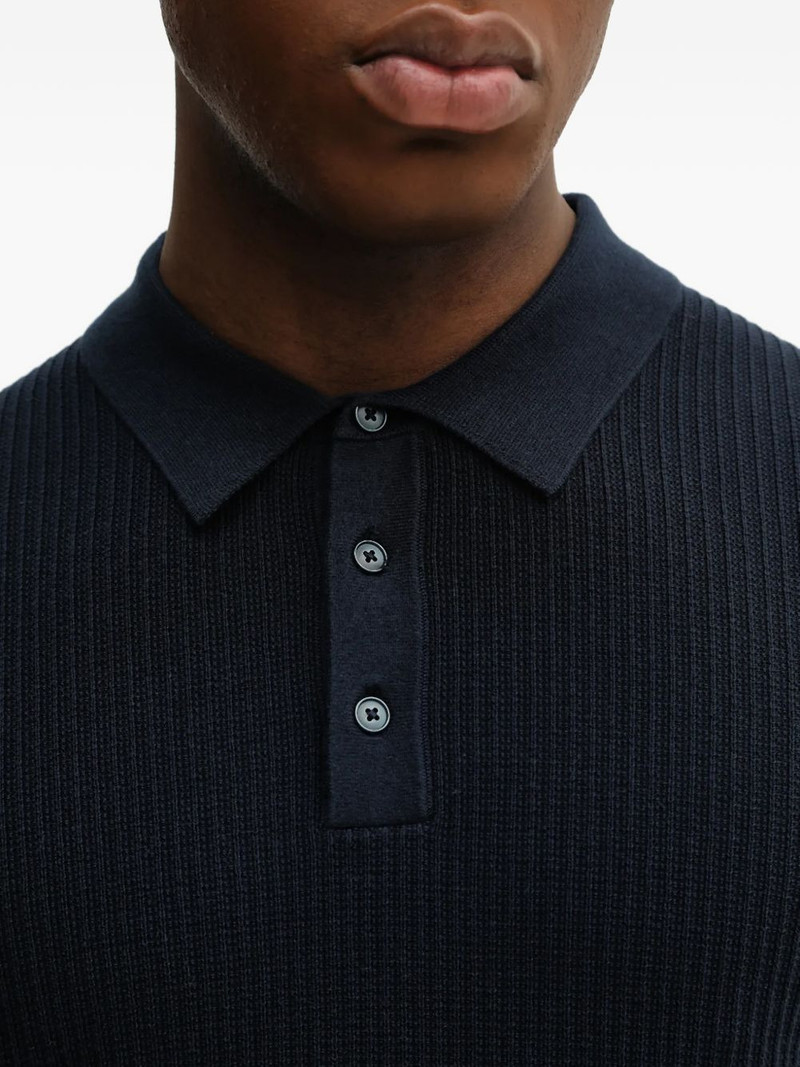 ribbed-knit polo shirt 5