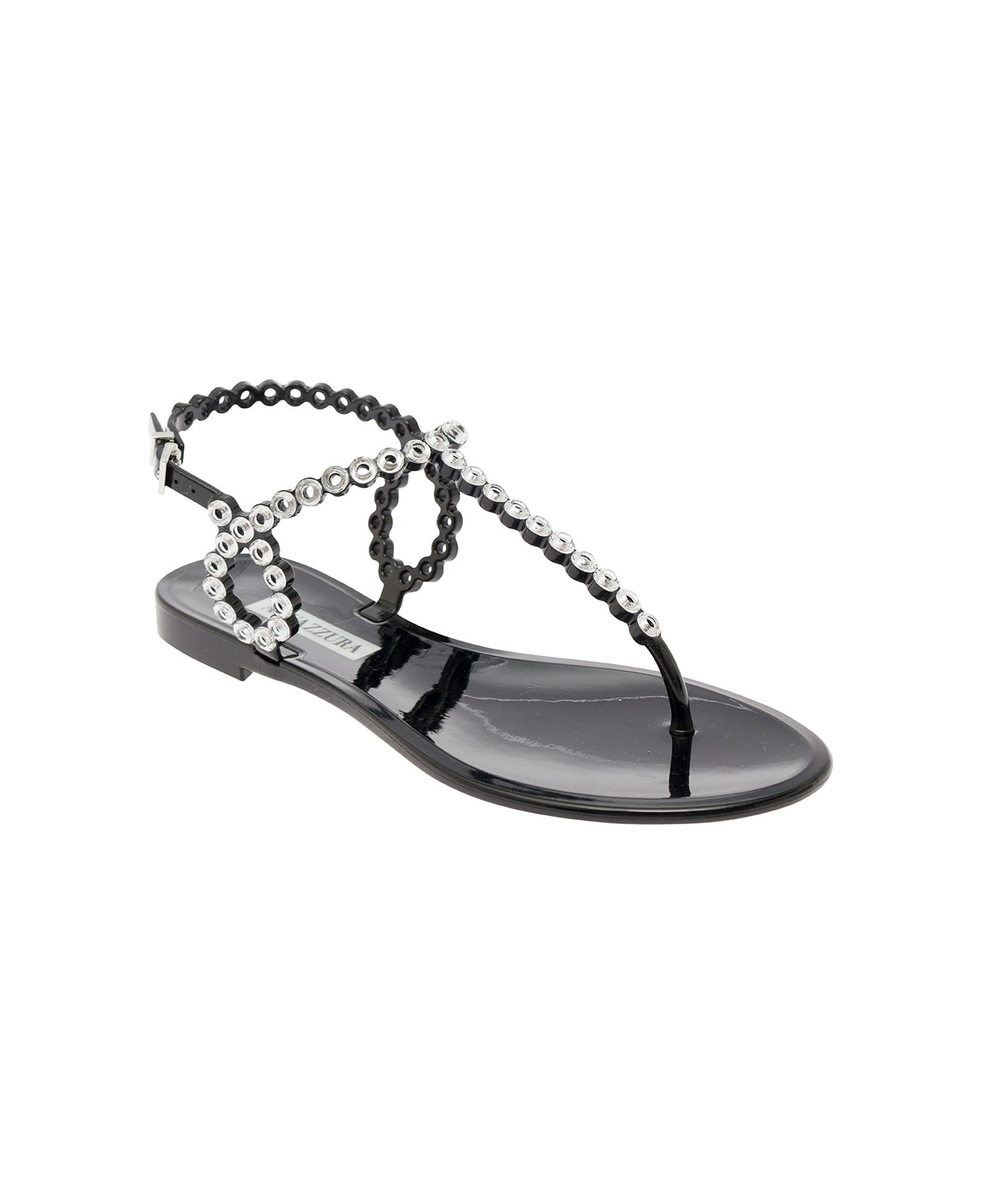 Almost Bare Crystal Jelly Sandal Flat - 2