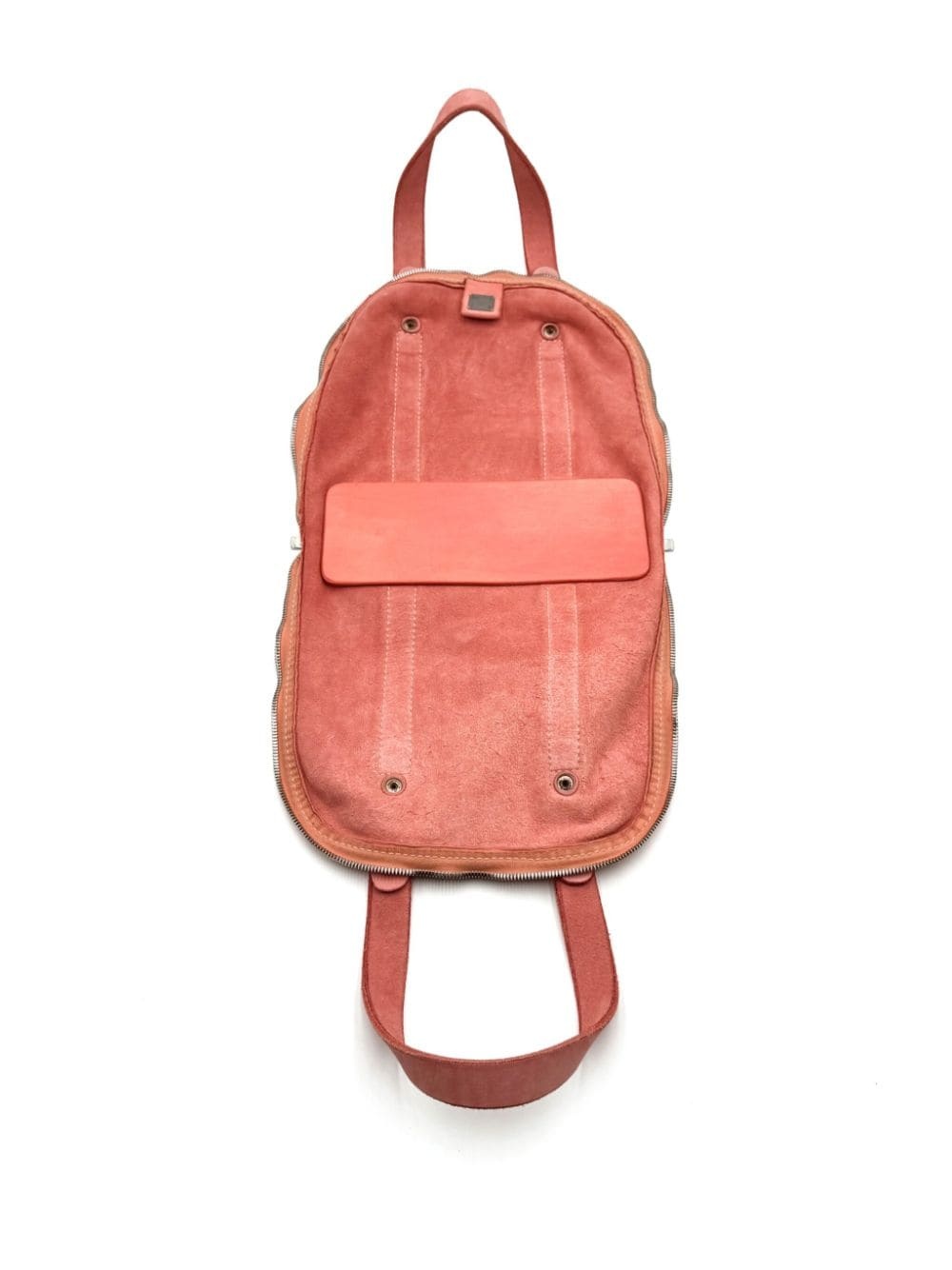 folded leather tote bag - 4