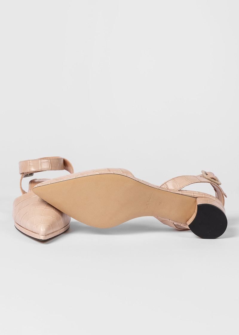 Paul Smith Nude Leather Reptile Heels outlook