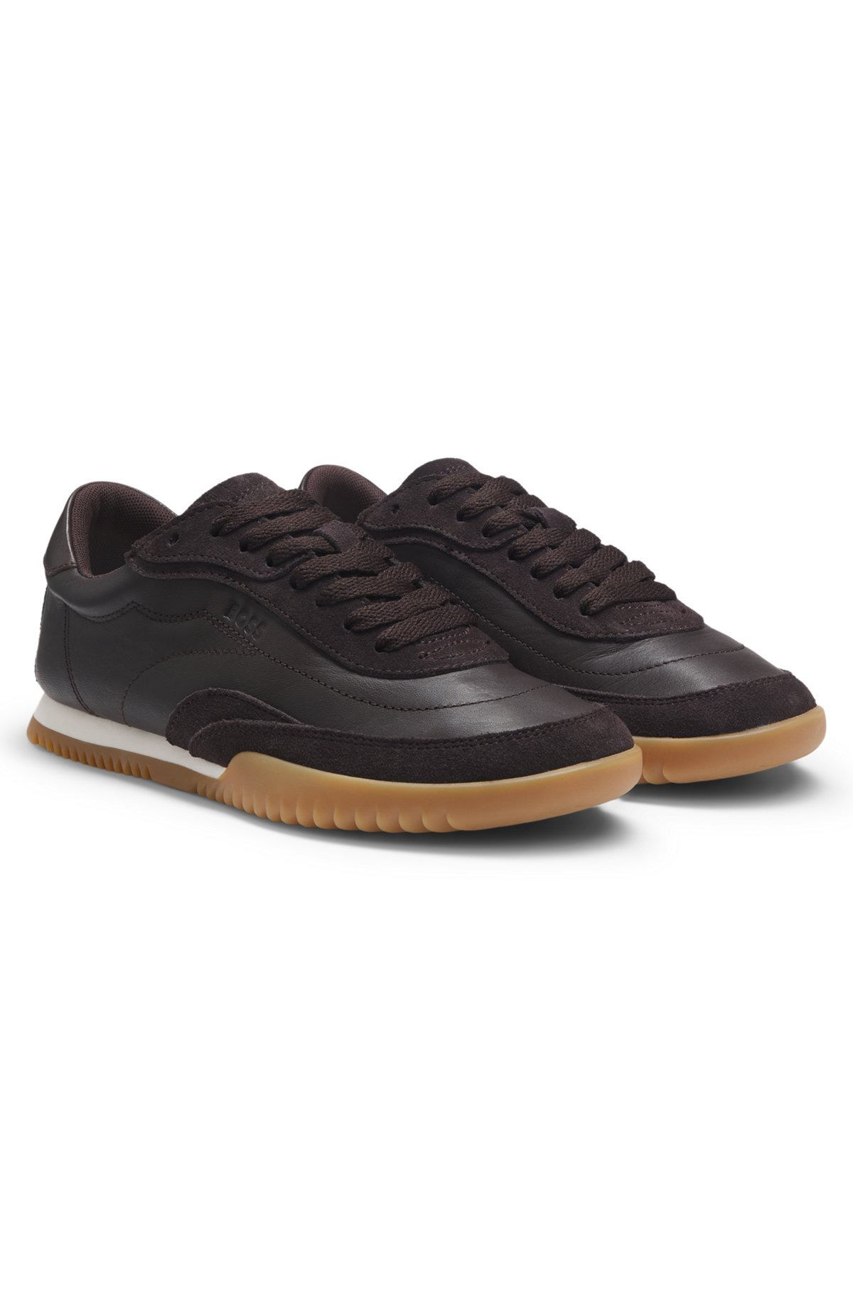 TRAINERS IN LEATHER AND SUEDE - 2