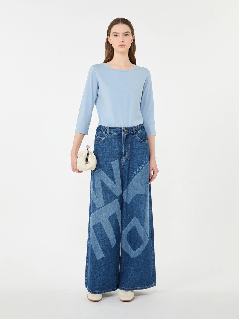 WEEKEND Max Mara Stretch cotton T-shirt - LIGHT BLUE outlook