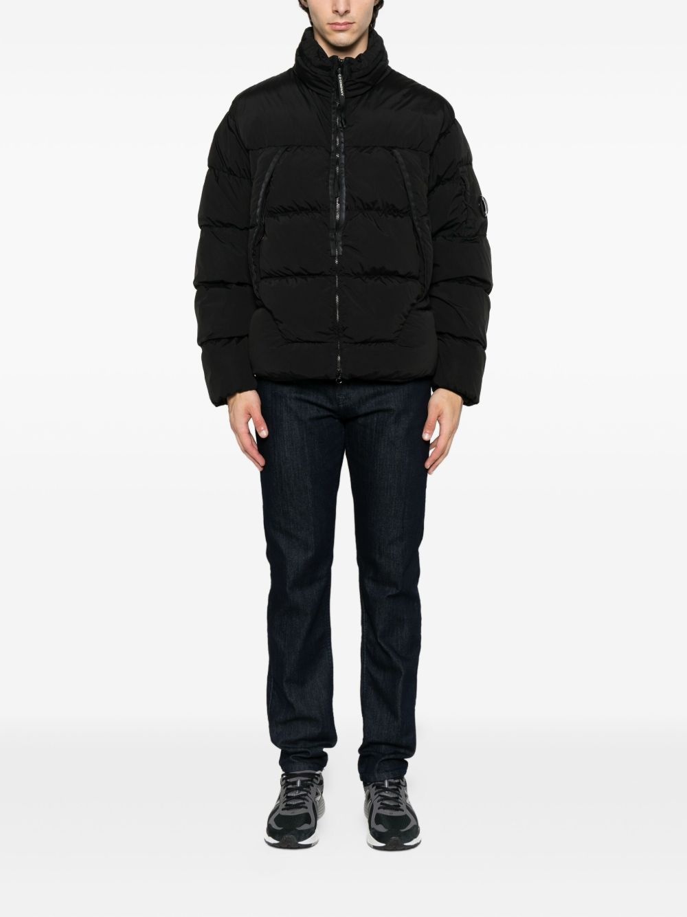 quilted panelled jacket - 2