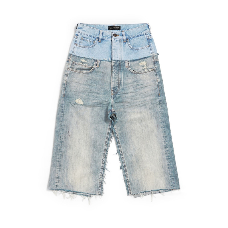 Women's Cut-up Skirt in Light Blue 1